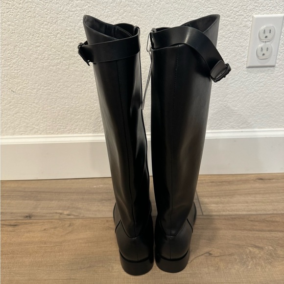 Urban revivo Black Knee-High strapy faux leather riding style Boots size 39 NWT - Picture 3 of 6